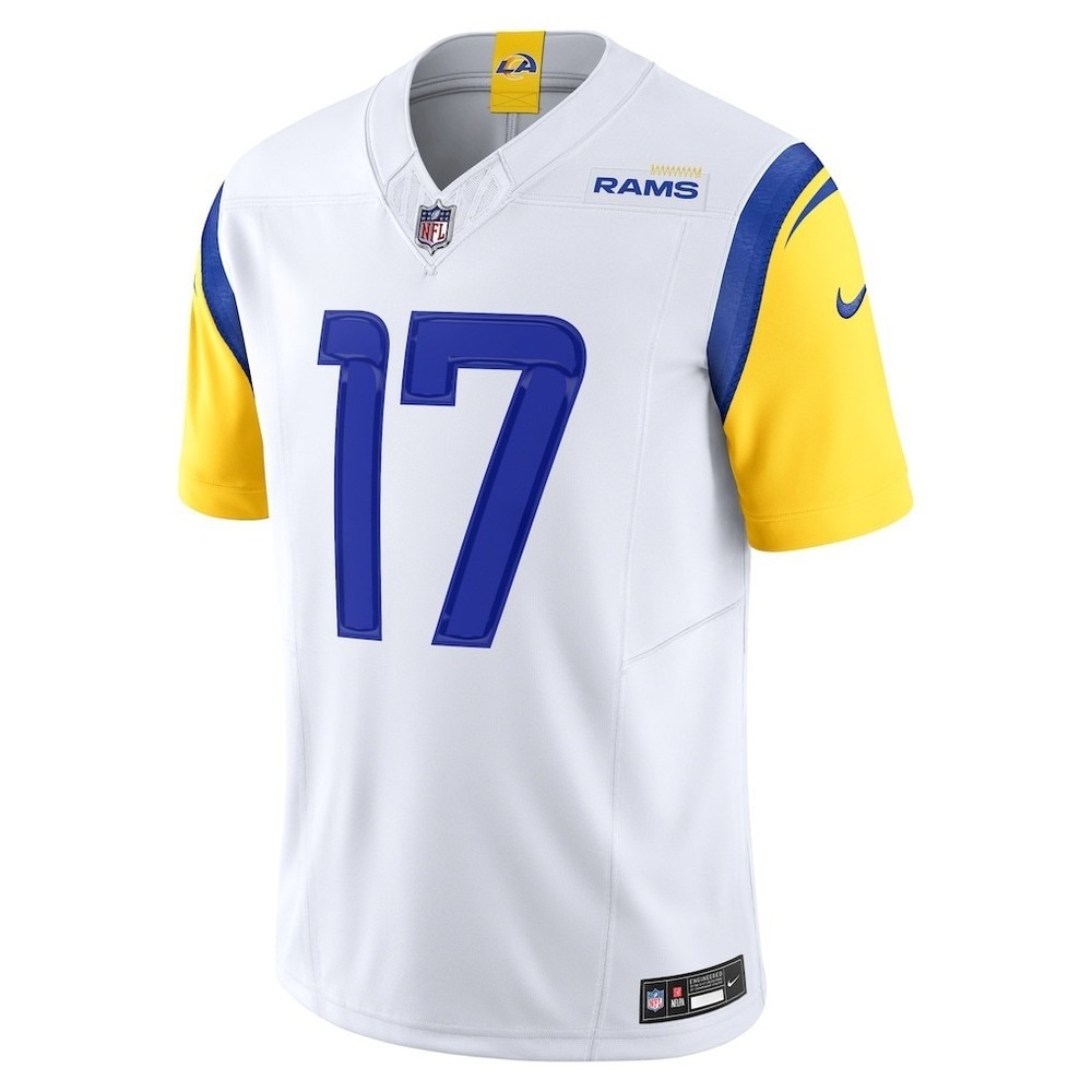 Nike Puka Nacua Los Angeles Rams #17 Men's 3XL White Vapor FUSE Limited Jersey - Picture 2 of 5